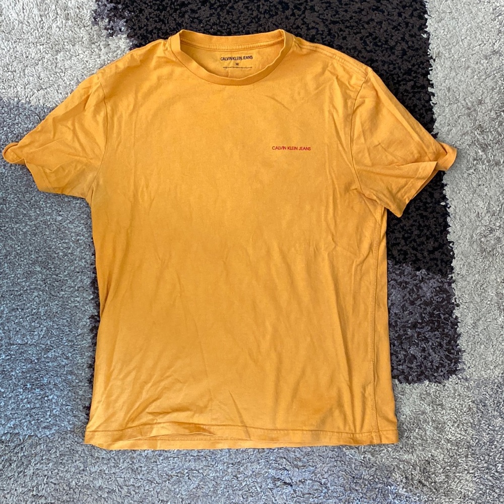 Calvin Klein yellow mens t-shirt